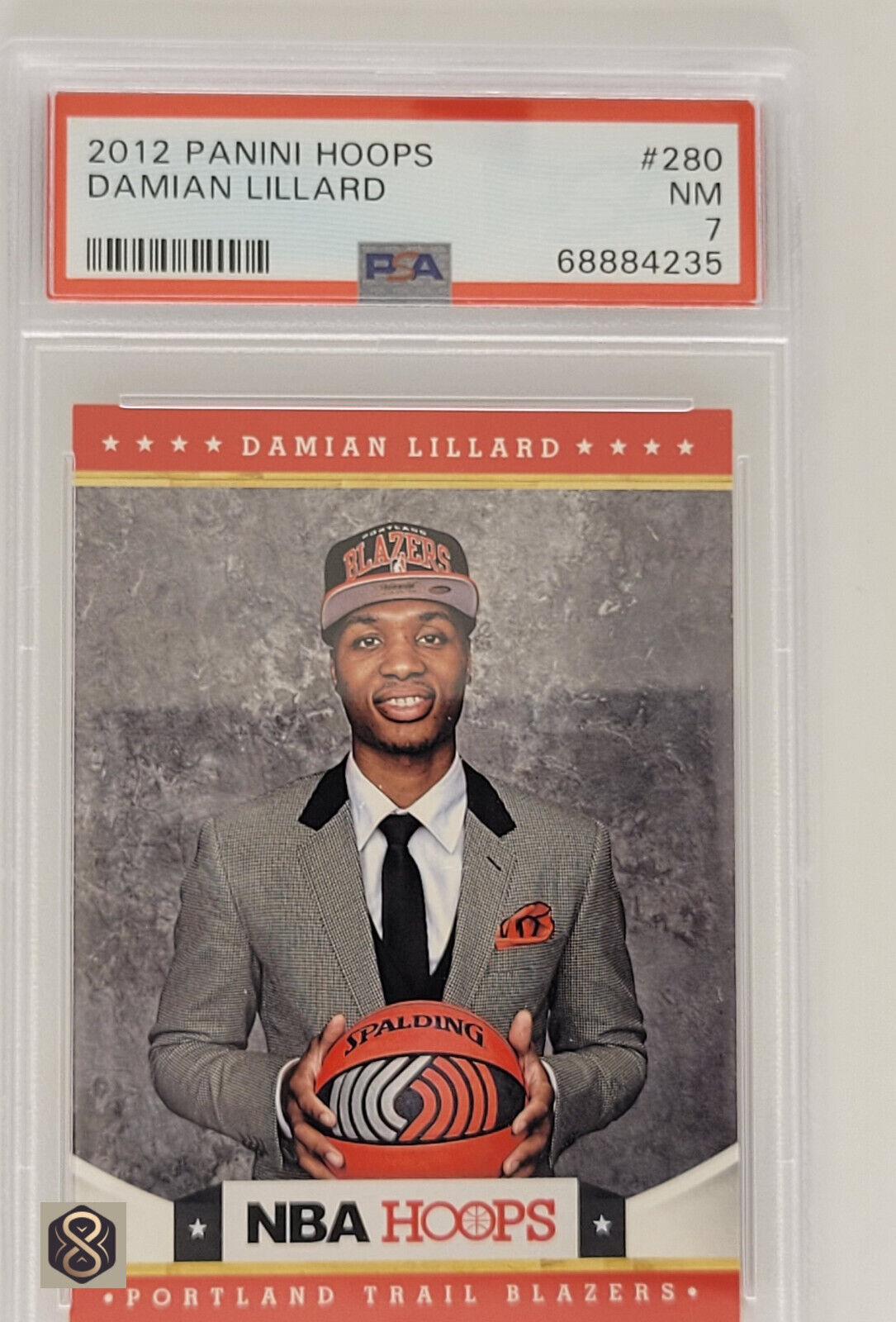 2012DamianLillardPaniniHoopsRookieCardRC280-PSAGraded7NM_1