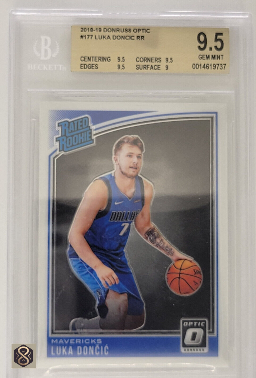 2018DonrussOptic177LukaDoncicRCRookieBGS95GemMINT_1