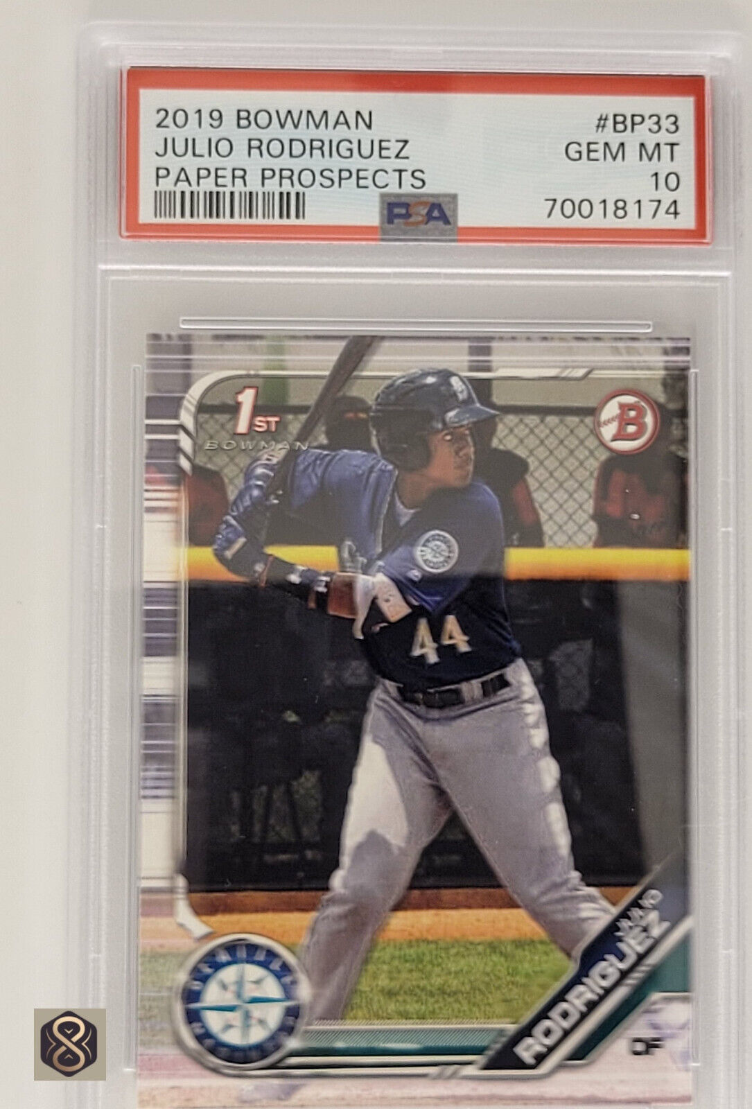 2019BowmanPaperProspectsBP33JulioRodriguezRCRookiePSA10MINT74_1